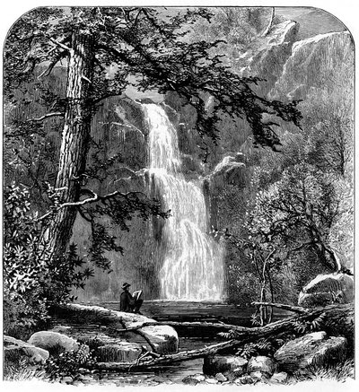 Vodopád v Yosemitském údolí, Kalifornie, USA, c1875 od Unbekannt