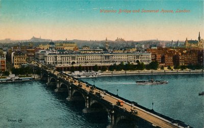 Waterloo Bridge a Somerset House, Londýn, c1910. od Unbekannt