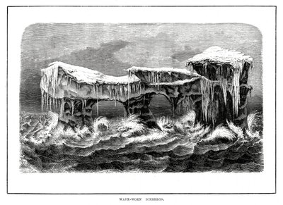 Vlnami opotřebované ledovce, 1877 od Unbekannt