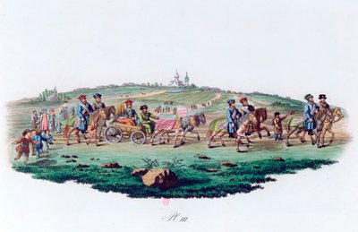 Svatební průvod, Rusko, 1820 od Unbekannt