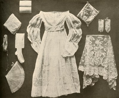 Svatební kostým slečny Sara Hayes z Philadelphie, c1750, 1937. od Unbekannt