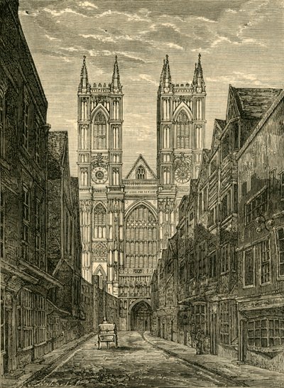 West Front of Westminster Abbey, z Tothill Street, 1881. od Unbekannt