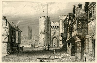 West Gate, Canterbury, Kent, c1845. od Unbekannt