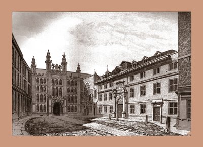 Západní pohled na Guildhall Chapel a Blackwell Hall, 1886 od Unbekannt