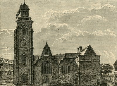 Západní pohled na starý kostel sv. Martins-in-the-Fields, zbořený v roce 1721, 1881. od Unbekannt