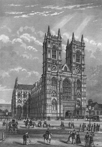 Západní fronta Westminsterského opatství, Londýn, c1860 1878 od Unbekannt