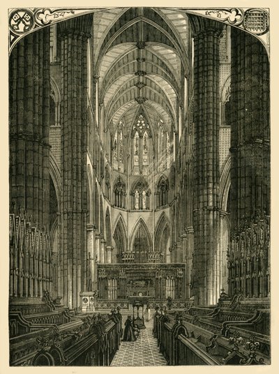 Westminster Abbey: Interior of the Choir, 1881. od Unbekannt