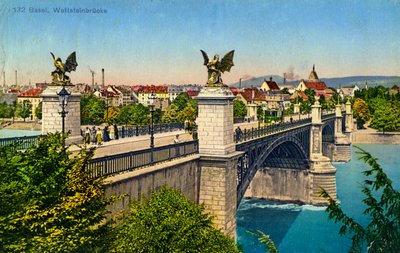 Wettstein Bridge, Basilej, Švýcarsko, c1936 od Unbekannt