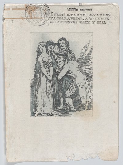 Jaká oběť“, mladá žena obklopená skupinou mužů, mezi něž patří i její fi..., po roce 1816. od Unbekannt