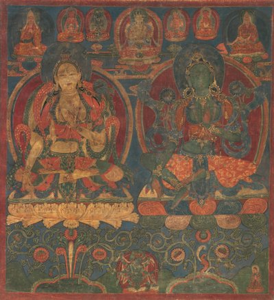 Bílá Tara a Zelená Tara, 1450-1500. od Unbekannt