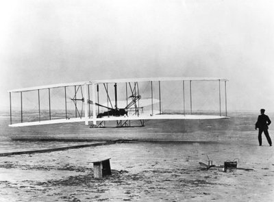 Wilbur a Orville Wright a první motorový let, Severní Karolína, 17. prosince 1903 od Unbekannt