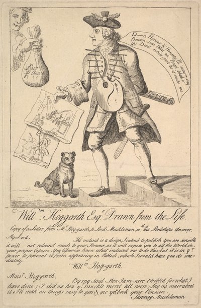 William Hog-garth Esq. Vytaženo ze života, 1763. od Unbekannt