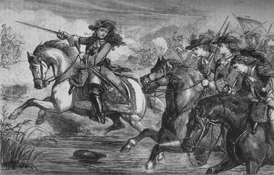 Vilém III. U Boyne, 1690, c1880. od Unbekannt