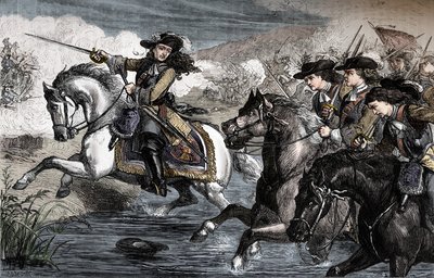Vilém III. U Boyne, 1690, c1880. od Unbekannt