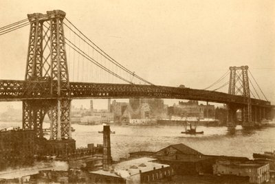 Williamsburg Suspension Bridge, New York, c1930. od Unbekannt