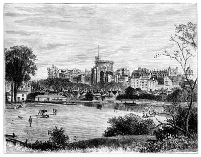 Hrad Windsor z Brocas Meadows, c1888 od Unbekannt
