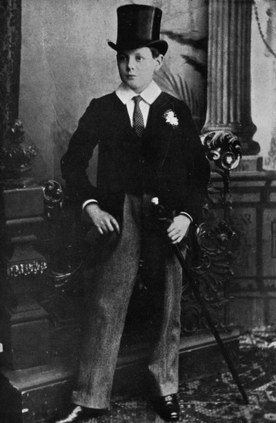 Winston Churchill jako Harrow školák v roce 1889, 1945 od Unbekannt