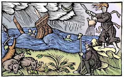 Čarodějnice vyvolává bouři, 1562 od Unbekannt