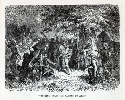 Wittekind volá své Sasy do zbraně, 1882 od Unbekannt