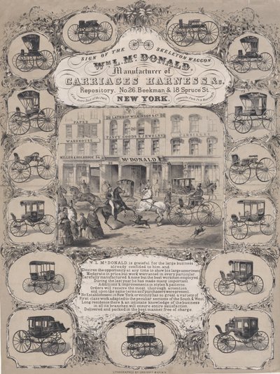 Wm. L. McDonald, Výrobci Carriage Harness & Co. Repository, č. 26 Beekman & 1..., 1852-86. od Unbekannt