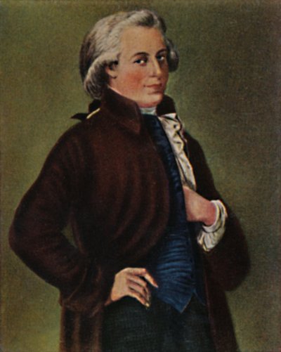 Wolfgang Amadeus Mozart 1756-1791. - Gemälde von Tischbein, 1934. od Unbekannt