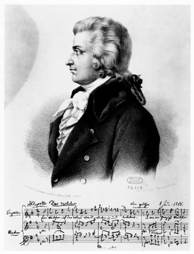 Wolfgang Amadeus Mozart 1756-1791, c1790 od Unbekannt