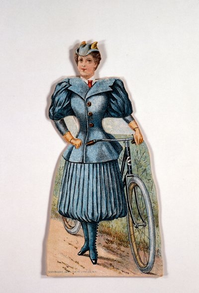 Žena v cyklistických šatech, Američanka, c1900 od Unbekannt