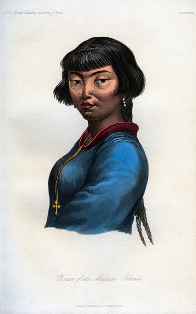 Žena z Aleutských ostrovů, 1848 od Unbekannt