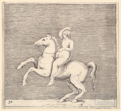 Žena na chovném koni, publikoval ca. 1599-1622. od Unbekannt