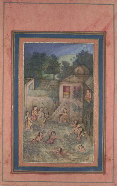 Women Bathing by Moonlight, Folio z Davisova alba, 18. století. od Unbekannt