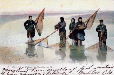 Ženy lovící krevety, Calais, 1905 od Unbekannt