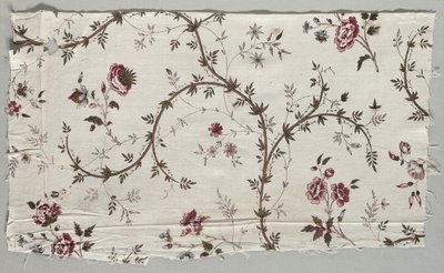 Woodblock tištěný bavlněný fragment, 1785. od Unbekannt