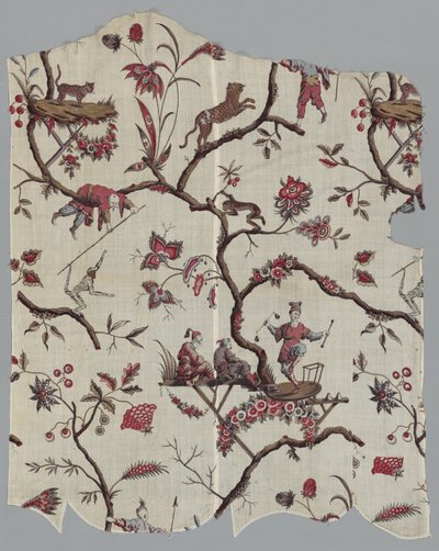 Woodblock tištěné textilní fragmenty, c. 1785. od Unbekannt