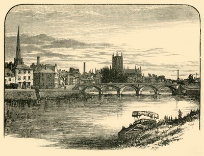 Worcester, od železničního mostu, 1898. od Unbekannt