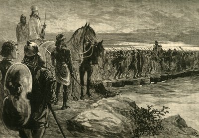 Xerxes Crossing The Hellespont, 1890. od Unbekannt