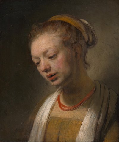 Mladá žena s červeným náhrdelníkem, ca. 1645. od Unbekannt