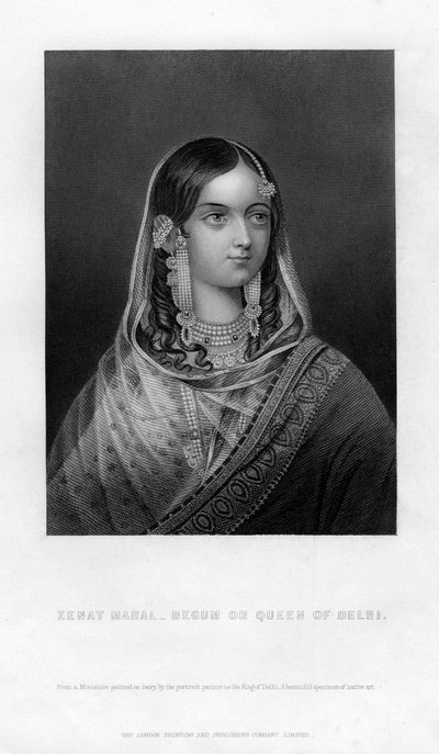 Zenat Mahal – Begum neboli královna Dillí, 19. století od Unbekannt