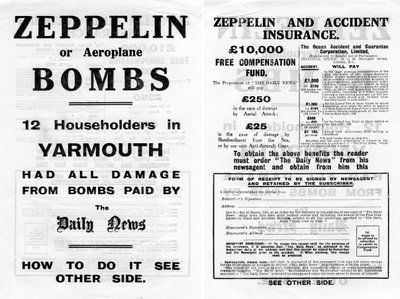 Reklama Zeppelin a havarijní pojištění, 1910 od Unbekannt