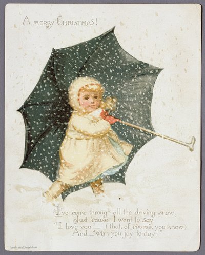 Veselé Vánoce, vánoční přání, 1888 od Unbekannt Unbekannt