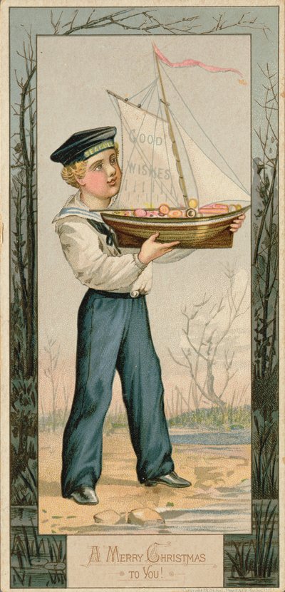 Veselé Vánoce vám, vánoční přání, 1879 od Unbekannt Unbekannt