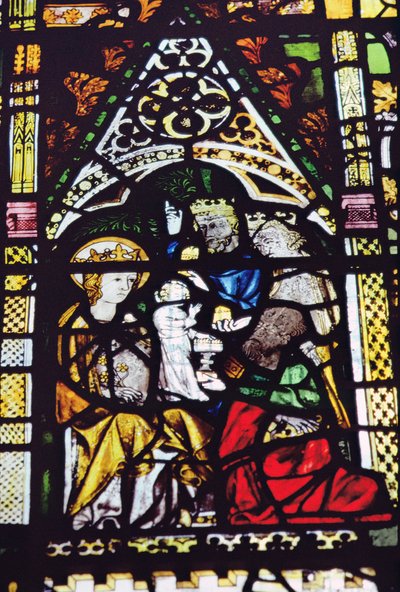 Klanění tří králů, původem z Aerschot, poblíž Louvain (detail) od Unbekannt Unbekannt