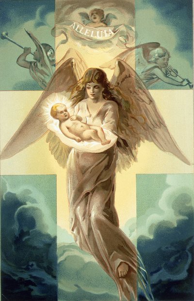 Aleluja, vánoční přání, 1882 od Unbekannt Unbekannt