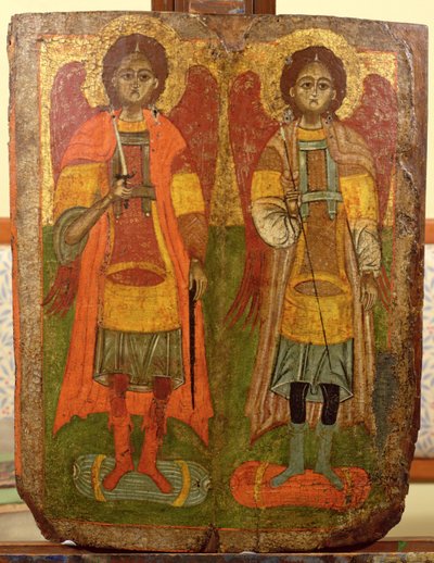 Archandělé Michael a Gabriel, byzantská ikona, rané období, 10.-11. století od Unbekannt Unbekannt