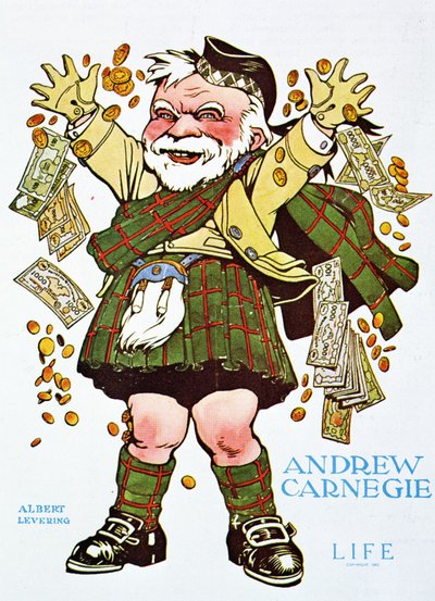 Karikatura Andrewa Carnegieho z Life Magazine od Unbekannt Unbekannt