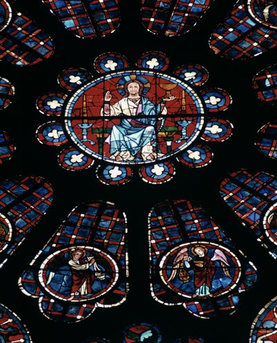 Kristus ve velebnosti; jižní rozeta, kolem 1226 od Unbekannt Unbekannt
