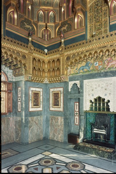 Interiér, Cardiff Castle, Wales, postavený kolem roku 1875 od Unbekannt Unbekannt