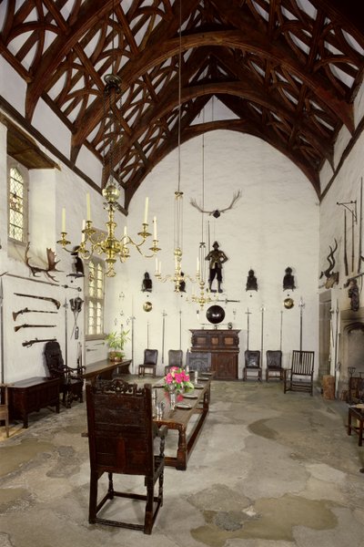 Interiér Velké síně, Cotehele House, Cornwall od Unbekannt Unbekannt