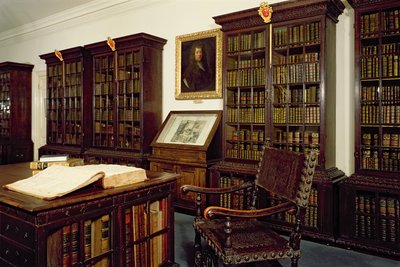 Vnitřní pohled na Pepys Library, Magdalene College, Cambridge od Unbekannt Unbekannt