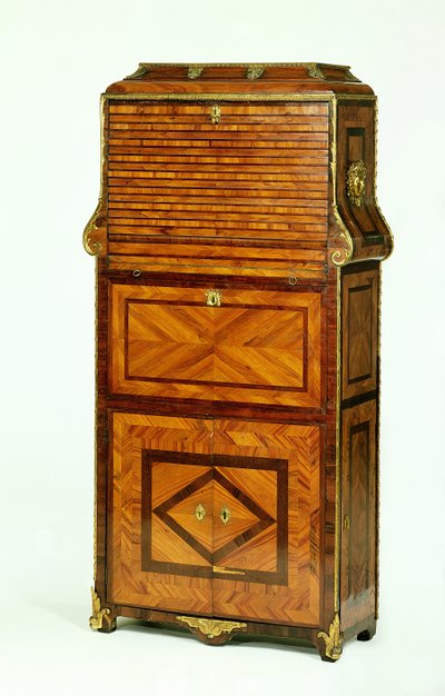 Louis XV dýhovaný sekretář kartoniér kolem roku 1740 od Unbekannt Unbekannt