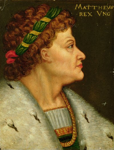 Matthias I, Hunyadi (olej na papíře) od Unbekannt Unbekannt